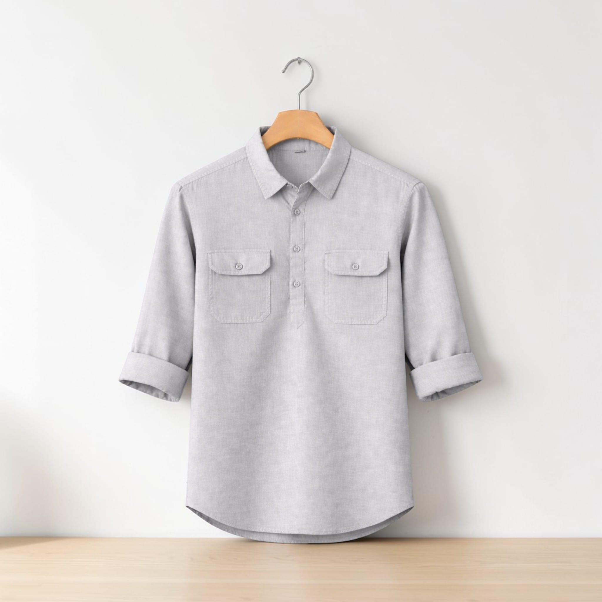 Ash.jpg Men's Ash Grey Cotton Katua - Image 1