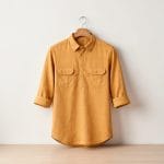 Men's Mustard Yellow Cotton Katua