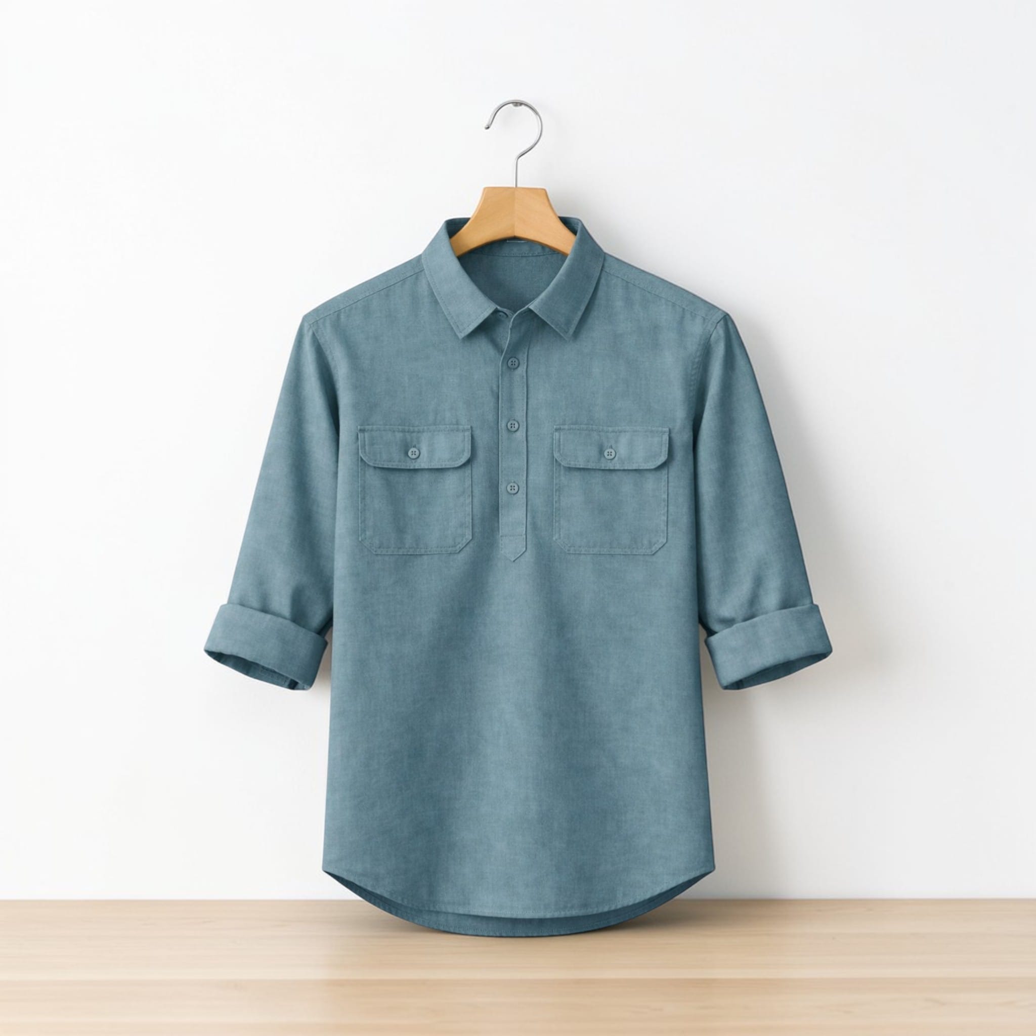 sea green.jpg Men's Sea Green Cotton Katua Shirt - Image 1