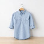 Men's Sky Blue Cotton Katua