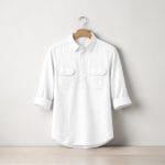 Men's White Cotton Katua