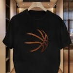 Minimalist Basketball Graphic Oversized Black T-Shirt