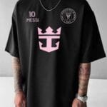 Black Messi 10 Inter Miami Oversized T-Shirt for Men